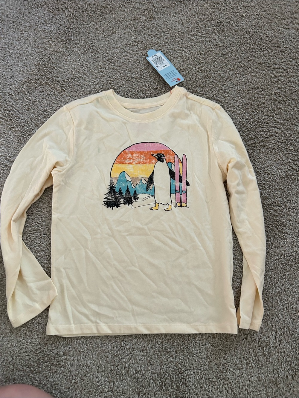 Cat & Jack Small Penguin Longsleeve Top NWT